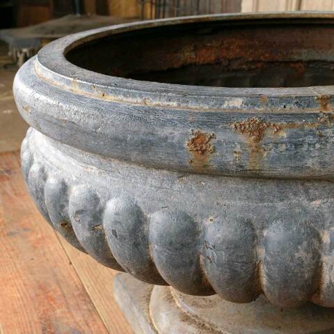 #51668 Salvaged Cast Iron Garden Urn Planter image 5