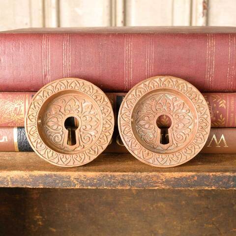 #51677 Antique Russell & Erwin Pocket Door Pulls image 2