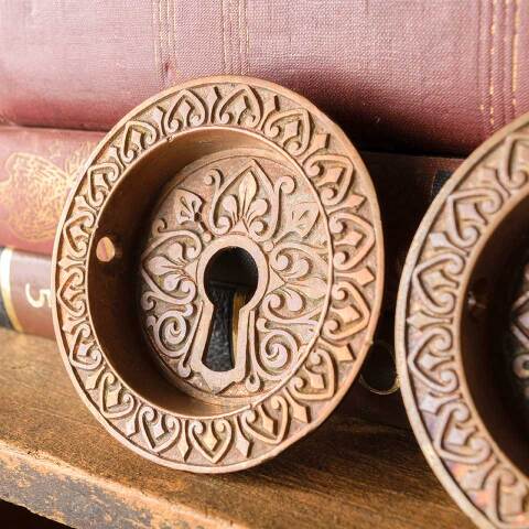 #51677 Antique Russell & Erwin Pocket Door Pulls image 5