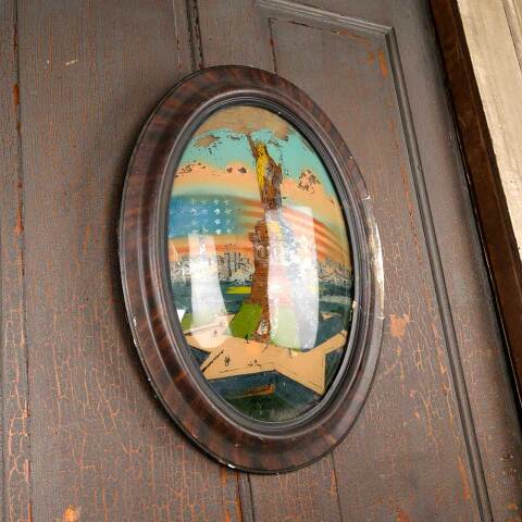 #51816 Statue of Liberty Reverse Painting on Glass image 2