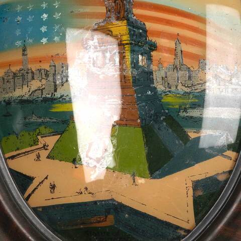#51816 Statue of Liberty Reverse Painting on Glass image 6