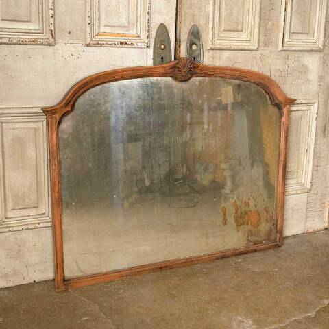 #51820 Salvaged Antique Wood Framed Wall Mirror image 2