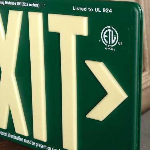 #51915 16x9 Salvaged Plastic Wall Mount EXIT Sign image 3