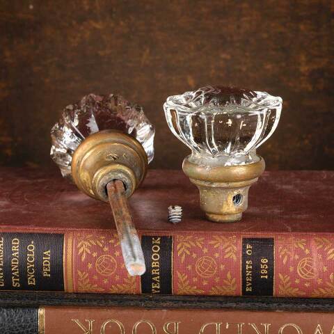 #51961 Antique Fluted Glass Doorknobs Hardware image 6