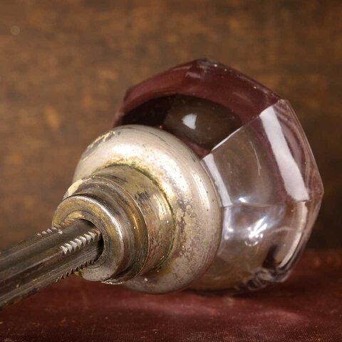 #52049 Antique Glass Doorknobs Door Hardware Set image 4