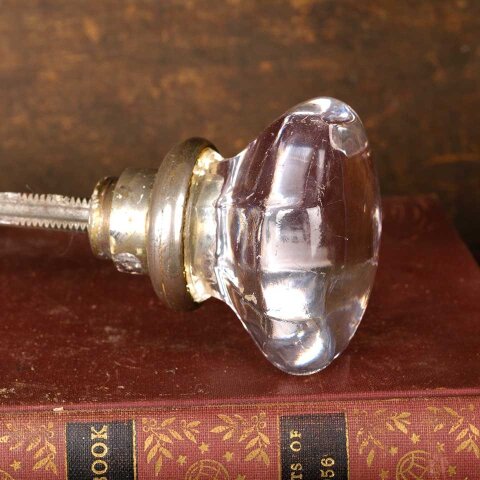 #52049 Antique Glass Doorknobs Door Hardware Set image 5