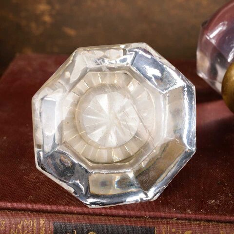 #52049 Antique Glass Doorknobs Door Hardware Set image 7