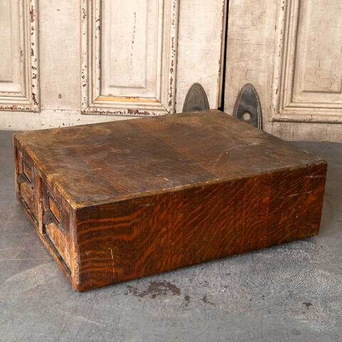 #52104 Antique Oak 2 Drawer Library Card Catalog image 8