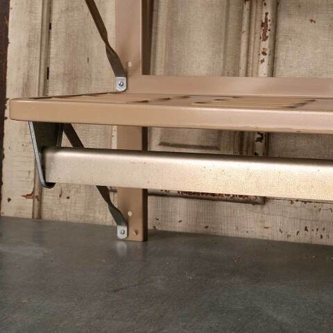 #52110 Vintage Metal Wall Shelf Coat & Hat Rack image 7