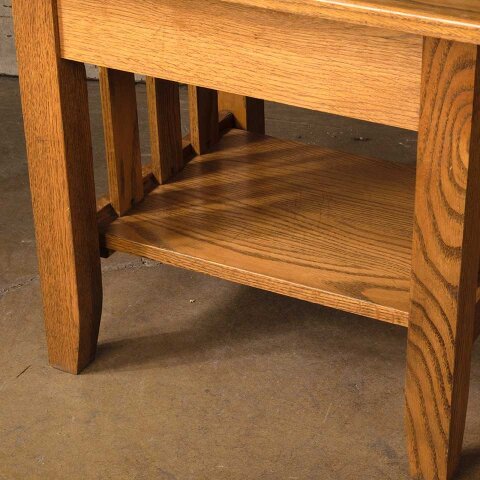 #52145 24x22 Salvaged Solid Oak Wood End Table image 4