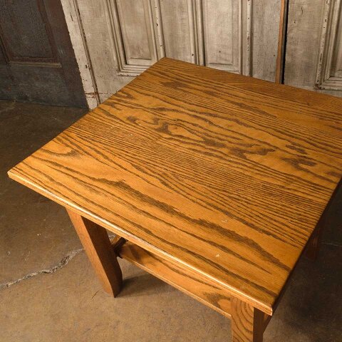 #52145 24x22 Salvaged Solid Oak Wood End Table image 5
