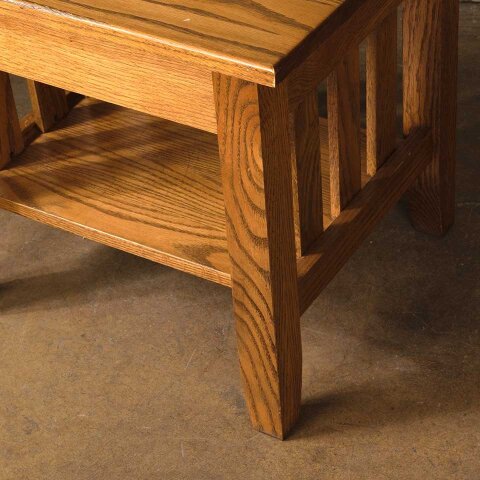 #52145 24x22 Salvaged Solid Oak Wood End Table image 6