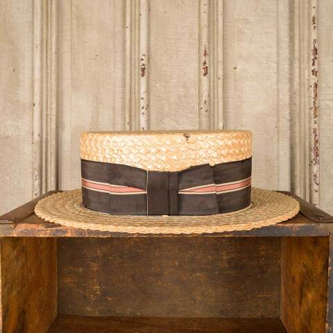 #52217 Antique HOPKINS BALTIMORE Straw Hat image 3