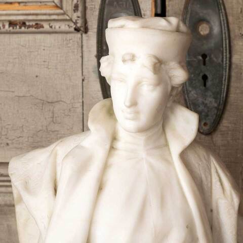 #52245 Antique Raffaello Romanelli Marble Statue image 2