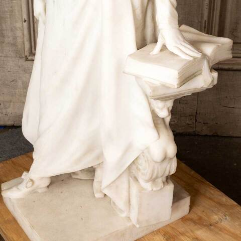 #52245 Antique Raffaello Romanelli Marble Statue image 3