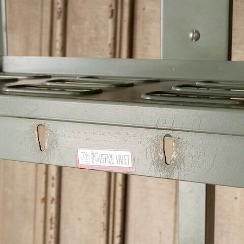 #52247 Vintage Metal Office Valet Coat & Hat Rack image 4