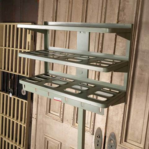 #52247 Vintage Metal Office Valet Coat & Hat Rack image 5