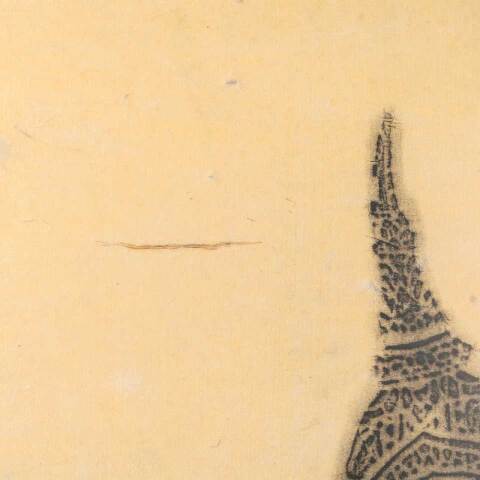 #52255 Wood Framed Thai Temple Rubbing Artwork image 8