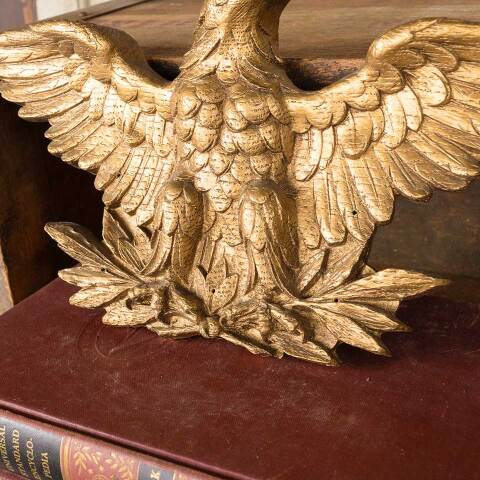 #52261 Antique Carved Wood Eagle Decoration image 4