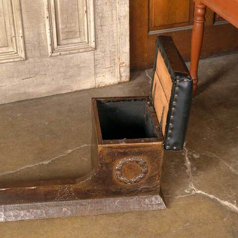 #52278 Antique Fireplace Fender Seat Hearth Bench image 6