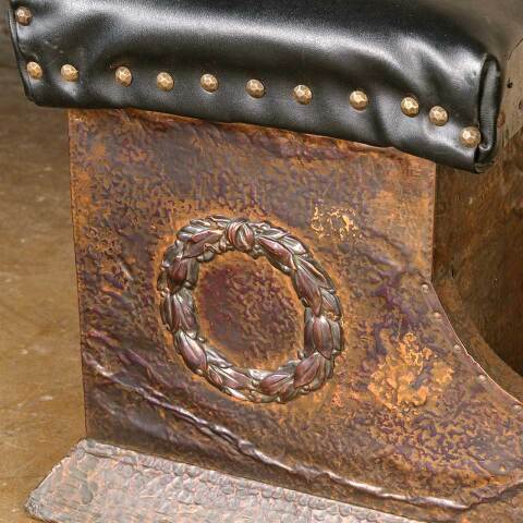 #52278 Antique Fireplace Fender Seat Hearth Bench image 8