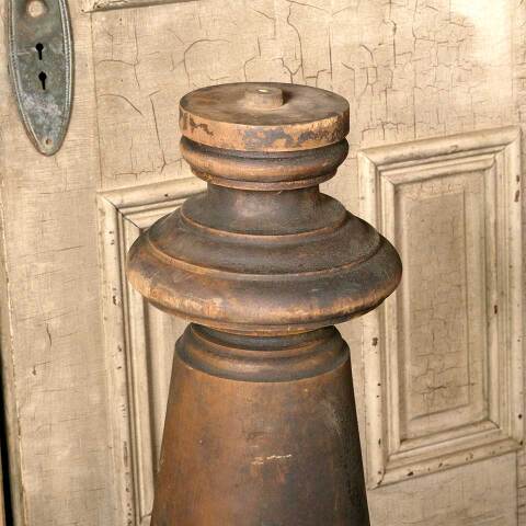 #52389 Salvaged Antique Turned Wood Newel Post image 2