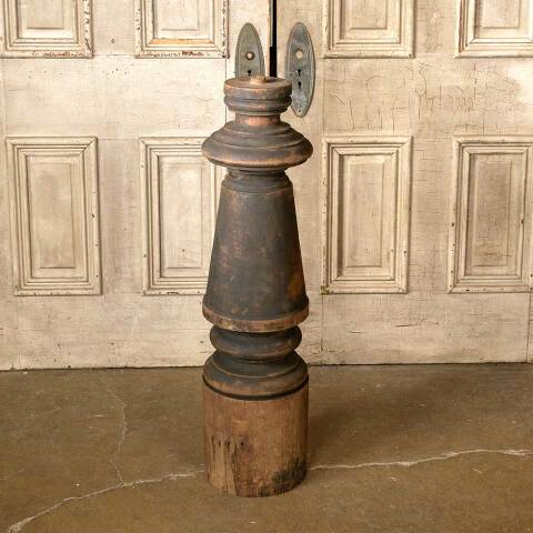 #52389 Salvaged Antique Turned Wood Newel Post image 4