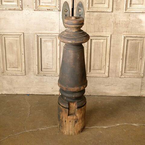 #52390 Salvaged Antique Turned Wood Newel Post image 5
