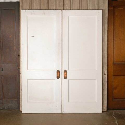 #52445 65x84 Antique 2 Panel Wood Pocket Doors image 5