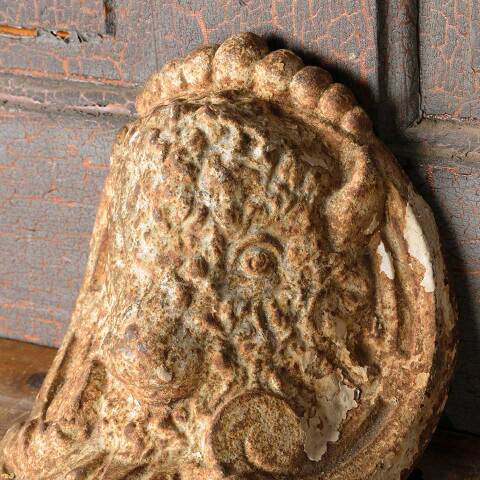 #52476 Antique Cast Iron Bison Head Ornament image 3