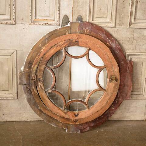 #52480 Salvaged Antique Round Divided Lite Window image 6