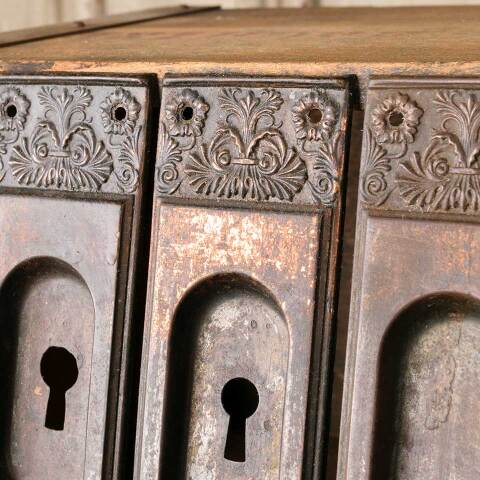 #52487 Antique Pocket Door Hardware Pull Handles image 2