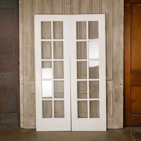#52518 48x80 Salvaged Wood 10 Lite French Doors image 4