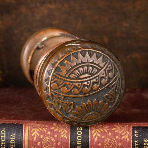 #52555 Antique Brass Victorian Door Hardware Set image 3