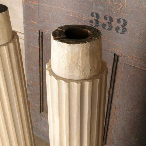 #52575 Salvaged Antique Fluted Wood Columns image 2