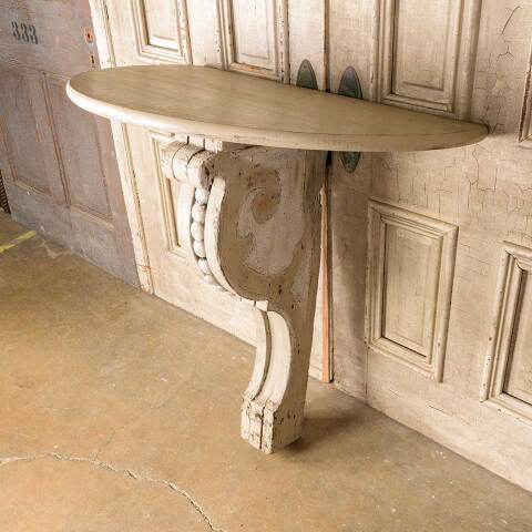 #52576 Repurposed Wood Corbel Bracket Table image 6