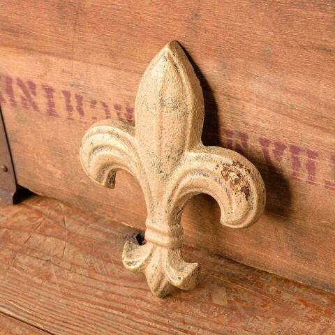#52592 Cast Iron Fleur-De-Lis Wall Hanging Decor image 2