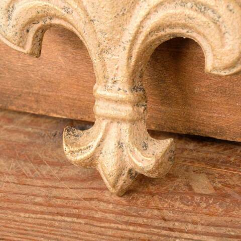 #52592 Cast Iron Fleur-De-Lis Wall Hanging Decor image 4