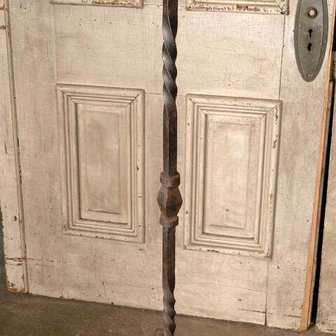 #52604 Set of 2 Antique Wrought Iron Candle Holders image 4