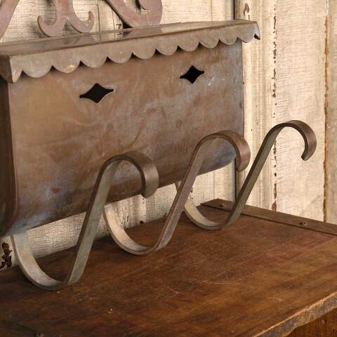 #52660 Salvaged Vintage Brass Wall Mount Mailbox image 3