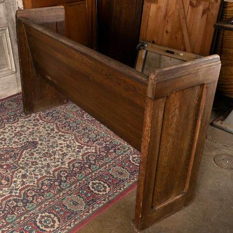 #52686 Salvaged Antique Oak Church Pew Bench image 7