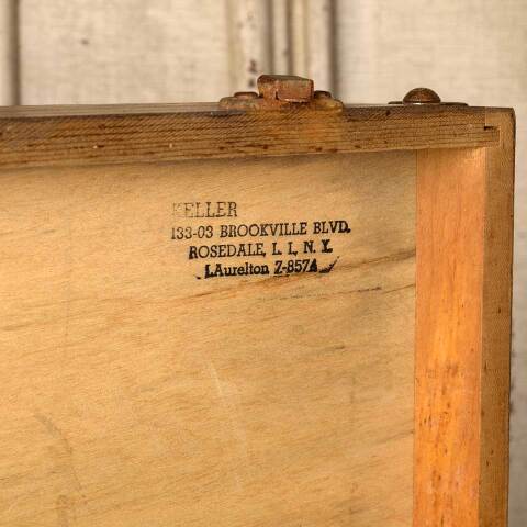 #52703 Antique Wood Travel Storage Case image 5