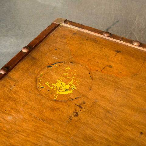 #52703 Antique Wood Travel Storage Case image 8