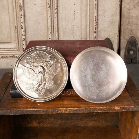 #52707 Vintage Silver Plate Eagle Trinket Box image 5