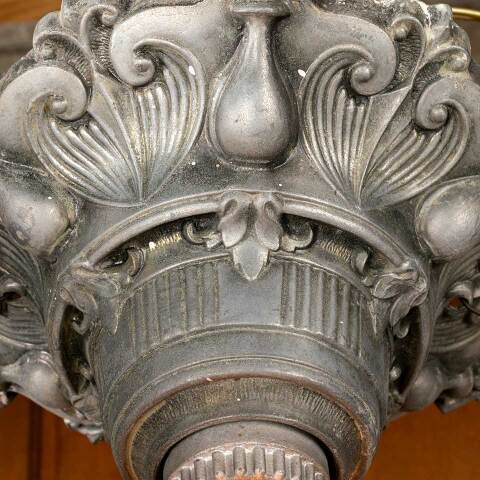 #52736 Salvaged Antique Flush Mount Light Fixture image 4