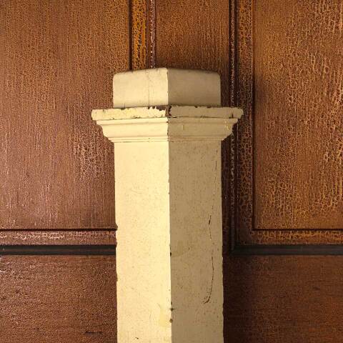 #52743 Salvaged Antique Wood Staircase Newel Post image 2