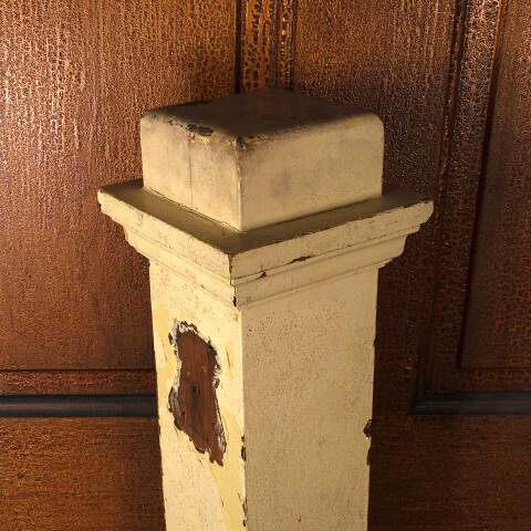 #52743 Salvaged Antique Wood Staircase Newel Post image 5