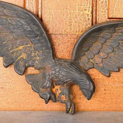 #52762 Vintage Cast Iron Bald Eagle Ornament image 2