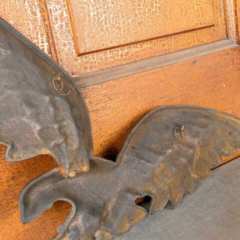 #52762 Vintage Cast Iron Bald Eagle Ornament image 6