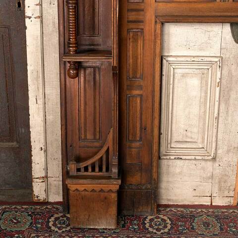 #52826 60x49 Antique Victorian Fireplace Mantel image 3